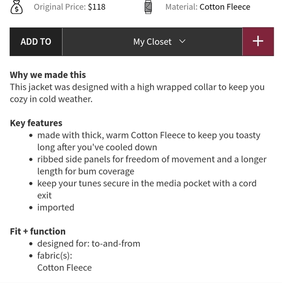 Lululemon Cozy cuddle up jacket - Picture 10 of 10